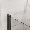 34"x72" Pivot Shower Door, 1/4 inch Thick Tempered Glass Swing Shower Door in Black Finish, Semi-Frameless Design - 3 of 4