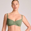 Vitamin A Women's Ribbed Demi Underwire Bikini Top - Green - 3 of 3