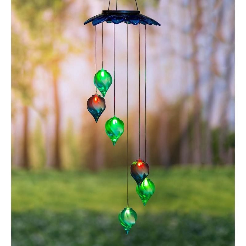 Wind & Weather Solar-Powered Lighted Color-Changing Teardrop Mobile, 3 of 10