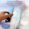 iHome Magnetic Wireless Charging Air Vent Car Mount, 10W, Compatible with MagSafe Cases, White - 2 of 4
