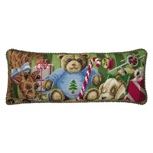 C&F Home 8" x 20" Babies In Toyland Needlepoint Pillow - 1 of 4
