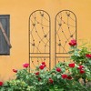 Hrinhom 2-Panel Metal Garden Trellis,Arched Plant Support,Decorative Fence - 2 of 4