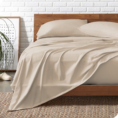 Bare Home Cotton Flannel Fitted Sheet - Twin XL - Sand