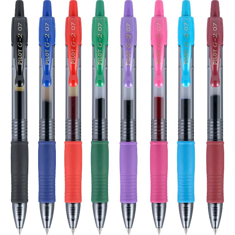 Pilot G2 Premium Retractable Gel Ink Pen Assorted Ink .7mm 8/Set 31128, 2 of 5