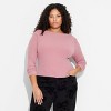 Women's Long Sleeve Ribbed Boat Neck Top - Wild Fable™ - 2 of 3