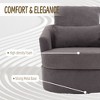Round Swivel Club Chair, Comfortable Accent Sofa for Living Spaces, 360-Degree Rotating Barrel Chair, Relaxing Armchair for Nursery - 3 of 4