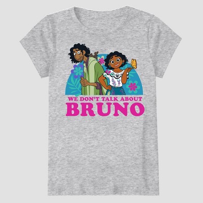Girls' Disney Encanto Bruno Short Sleeve Shirt - Heather Gray