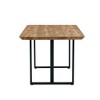 NicBex Dining Table Set for 4 Kitchen Table Wood-Textured MDF Dining Table Set with 4 Brown Suede Chairs for Dining Room - 4 of 4