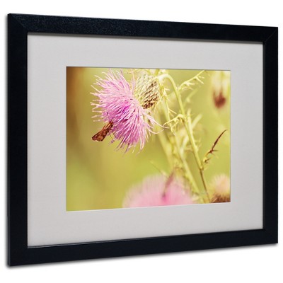 Trademark Fine Art - Lois Bryan 'Skipper On Pink Thistle' Matted Framed Art