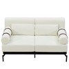 NicBex 59" Loveseat with USB Ports,Modern Chenille Couch,2-Seater Sofa with Unique Cylindrical Armrests,Sofas for Living Room,Bedroom - 2 of 4