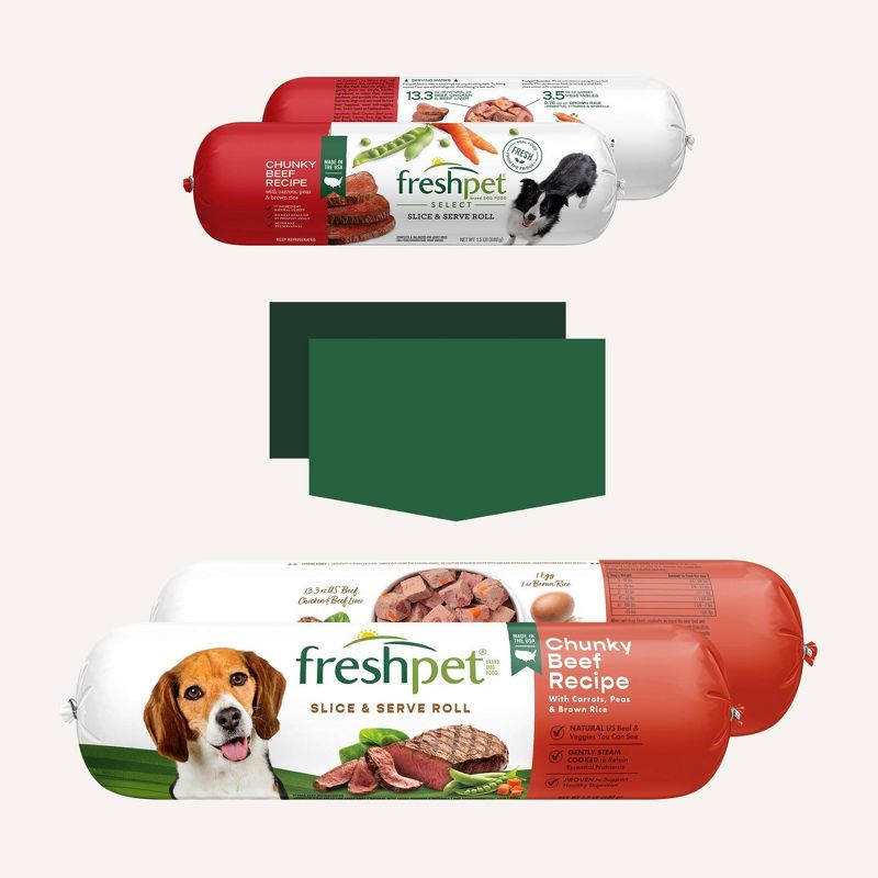 Freshpet Select Roll Chunky Vegetable and Beef Recipe Refrigerated Wet Dog Food, 3 of 5