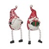 Transpac Christmas Resin Happy Holidays Gnome Sitter Set of 2 Christmas Home Decorations - 2 of 3