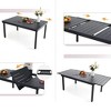 Captiva Designs 9pc Steel Outdoor Patio Dining Set with 360 Swivel Chairs & Rectangle Extendable Table - 3 of 4