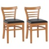 Tangkula Modern Dining Chair Set of 4 Upholstered Kitchen Chair w/Rubber Wood Legs - 2 of 4