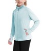 Clearlove Girls Lightweight Sun Protection Jacket Full Zip UPF 50+ Long Sleeve Athletic Windbreaker with Thumb Holes and Pockets - 2 of 4