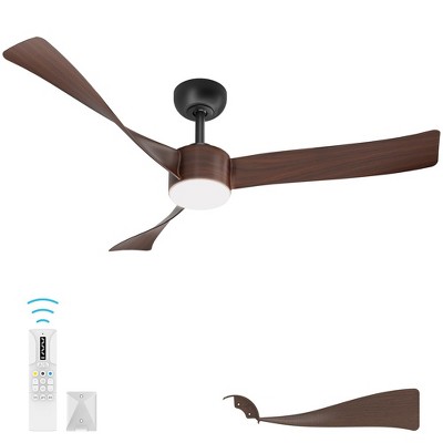 Whizmax Ceiling Fan with Lights Remote Control 3CCT Dimmable 7 Speeds Reversible Noiseless DC Motor Ceiling Fan for Low Ceiling Kitchen, Living Room