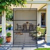 Wooakway 72 Inch Black 3 Panel Woven Room Divider Patio Decorative Screen Freestanding Privacy Trellis - 2 of 4