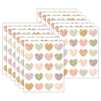 Teacher Created Resources® Terrazzo Tones Hearts Stickers, 120 Per Pack, 12 Packs