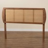 Harris Wood and Synthetic Rattan Headboard Walnut - Baxton Studio - image 4 of 4