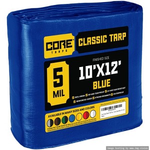 Core Tarps Heavy Duty 5 Mil Tarp Cover, UV Resistant, Rip Proof for Roof, Camping, Patio, Pool, Boat - 1 of 4