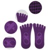Unique Bargains Non-Slip Yoga Socks Five Toe Socks Pilates Barre for Women with Grips - 3 of 4