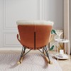 Light Luxury Single Rocking Chair with Washable Seat Cushion for Indoor, Accent Chair for Living Room and Bedroom - The Pop Home - 4 of 4