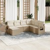 vidaXL Garden Sofa Set Beige - 2 of 4