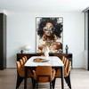Gulches Canvas Wall Art Girl with Curly Hair Sunglasses Orange Headwrap Earrings and Necklaces - 3 of 4