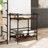 CLIHOME 3-Tier Rolling Kitchen Trolley, Serving Bar Cart for Home with Removable Wheels - 3 of 4