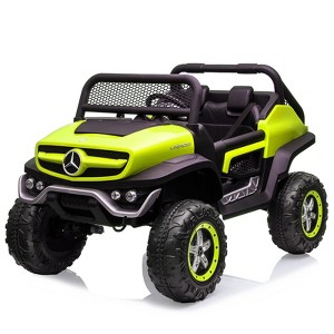 2 Seater Kids Ride On Truck 24V Ride On Toy Battery Powered Electric Vehicle for Toddles with Remote Control, Spring Suspension, LED Lights, Music - 1 of 4