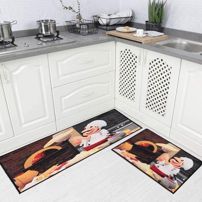 J V Textiles 2 Piece Non Slip Kitchen Mat Rugs Comfort Standing Mats   GUEST Ff3237ba 9964 42bf Ba26 92c00babdd19