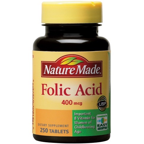 Nature Made Folic Acid Dietary Supplement Tablets - 250ct : Target