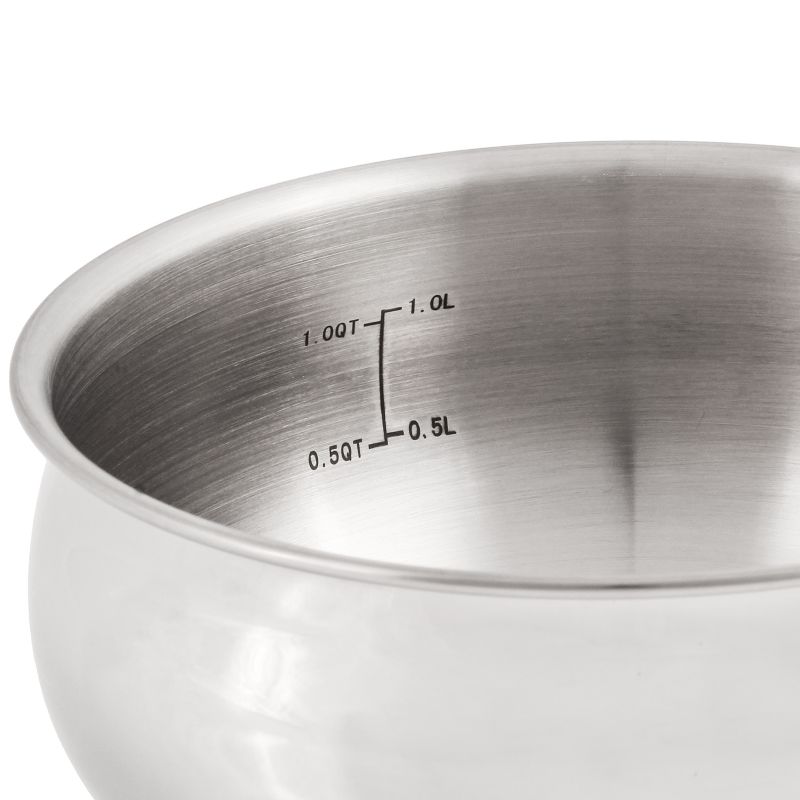 BergHOFF Belly Shape 18/10 Stainless Steel Sauce Pan with Stainless Steel Lid, 3 of 5