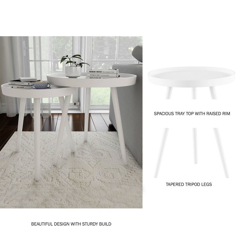 Nesting End Tables with Tray Top - Lavish Home , 4 of 8