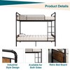 Twin Over Twin Metal Bunk Bed w/ Ladder & 16.6" Guardrail, Space-Saving for Kids/Adults, No Box Spring Needed - Great for Small Spaces - 4 of 4