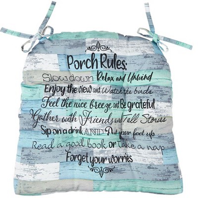 The Lakeside Collection Porch Rules Indoor / Outdoor Chair Cushion