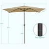 Sonkuki 10×6.5FT Rectangular Patio Umbrella with 200gsm Solution-Dyed Fabric - 3 of 4