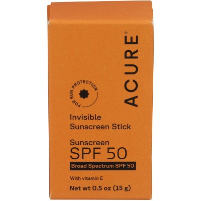Acure - Invisible Sunscreen Stick SPF 50 - 1 each - 0.5 oz