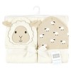 Hudson Baby Cotton Animal Face Hooded Towel, Sheep, One Size - 2 of 4