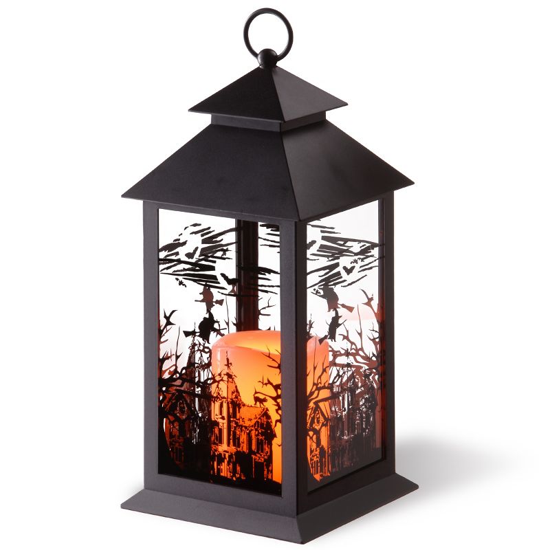 12" Battery Operated LED Witch Halloween Lantern - National Tree Company, 1 of 5