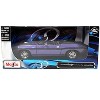 1970 Dodge Challenger R/T Convertible Purple 1/24 Diecast Model Car by Maisto - 3 of 3