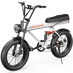 Promounts Goldoro Tank600 500W 20" Electric Bike, White - 1 of 4