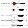 LOVELAY CREATIONS 5-Pack Oval Foundation Brushes - 2 of 4