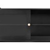 NicBex Hall Tree with Storage Coat Rack Freestanding with 4 Hooks, 6 Flip Drawers 2 Shelves, and 3 Cabinet 2 of them Have Tempered Glass Doors, Black - 3 of 4