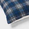 Decorative Throw Pillow Square Plaid Navy Blue - Room Essentials™ - 4 of 4