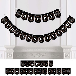 Big Dot of Happiness Give Thanks - Thanksgiving Party Bunting Banner - Fall Party Decorations - Happy Thanksgiving - 1 of 4