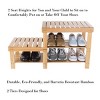 Hastings Home 2-Tier Bamboo Shoe Rack and Bench - 3 of 4
