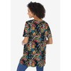 Woman Within Plus Size Mixed Print Henley Tunic - 3 of 4