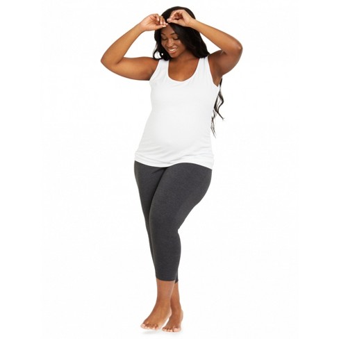 Stå sammen Uden for tæppe Plus Size Essential Stretch Secret Fit Belly Maternity Cropped Leggings -  Grey, Size: 3x | Motherhood Maternity : Target