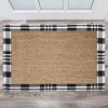 VCNY 2'x'3' Plaid Indoor/Outdoor Layering Accent Rug Black/White - 3 of 4